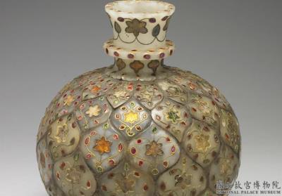 图片[2]-Jade large round urn with inlay, Mughal Empire-China Archive